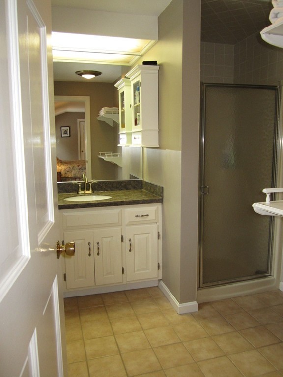 27 Janes Road Boxford, MA 01921 - Photo 12 of 15 a bathroom with a granite countertop sink and a mirror