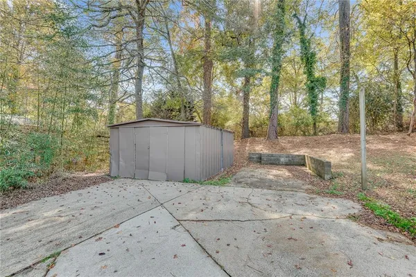 a backyard of a house