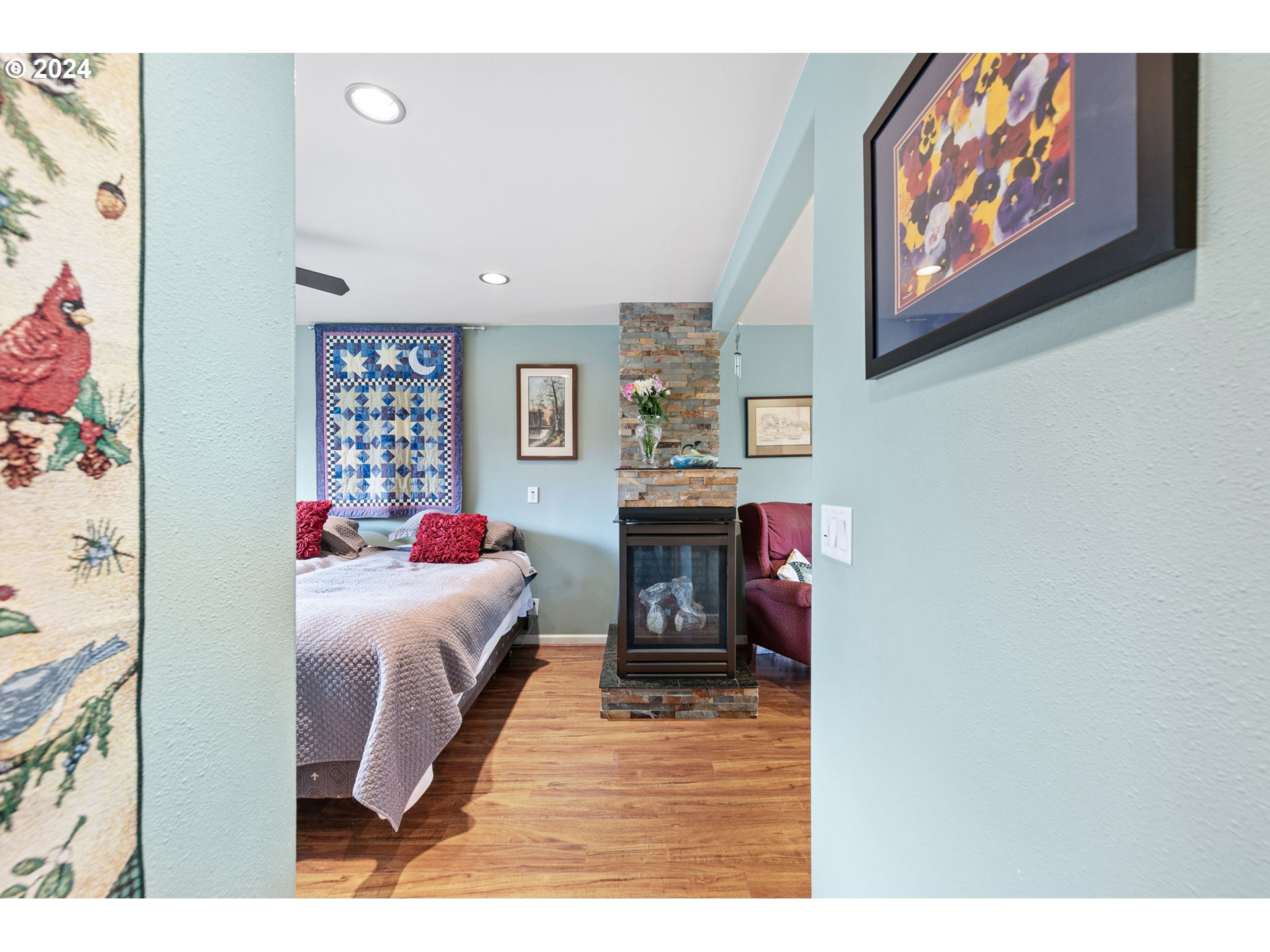 2990 Hyacinth Street Eugene, OR 97404 - Photo 14 of 47 a bedroom with a bed and wooden floor