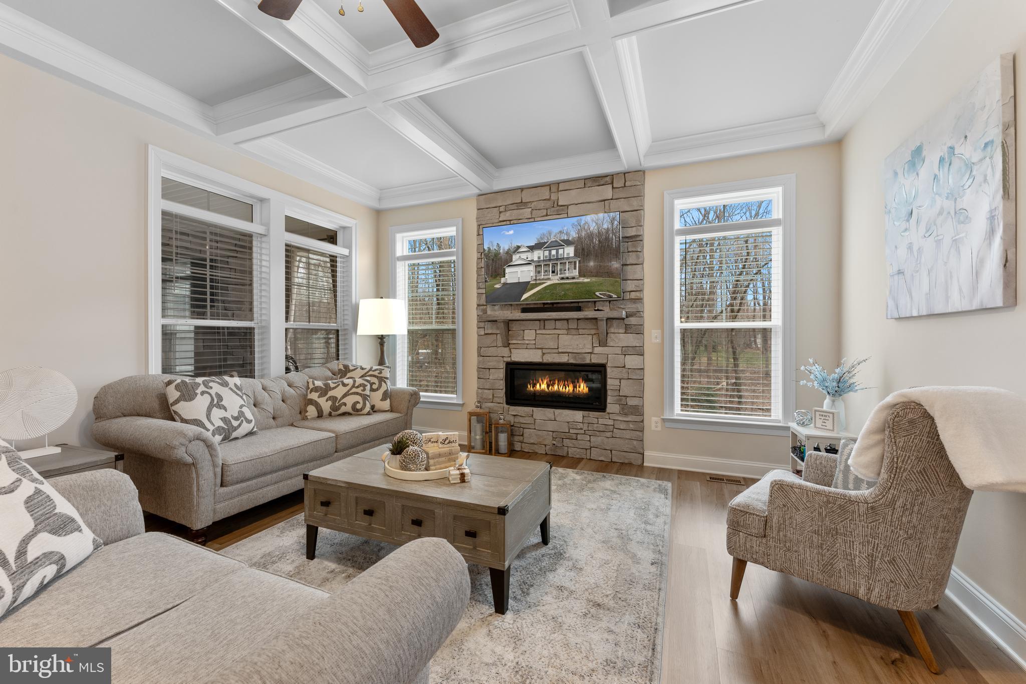 13882 Trinity Pond Lane Manassas, VA 20112 - Photo 23 of 69 a living room with furniture and a fireplace