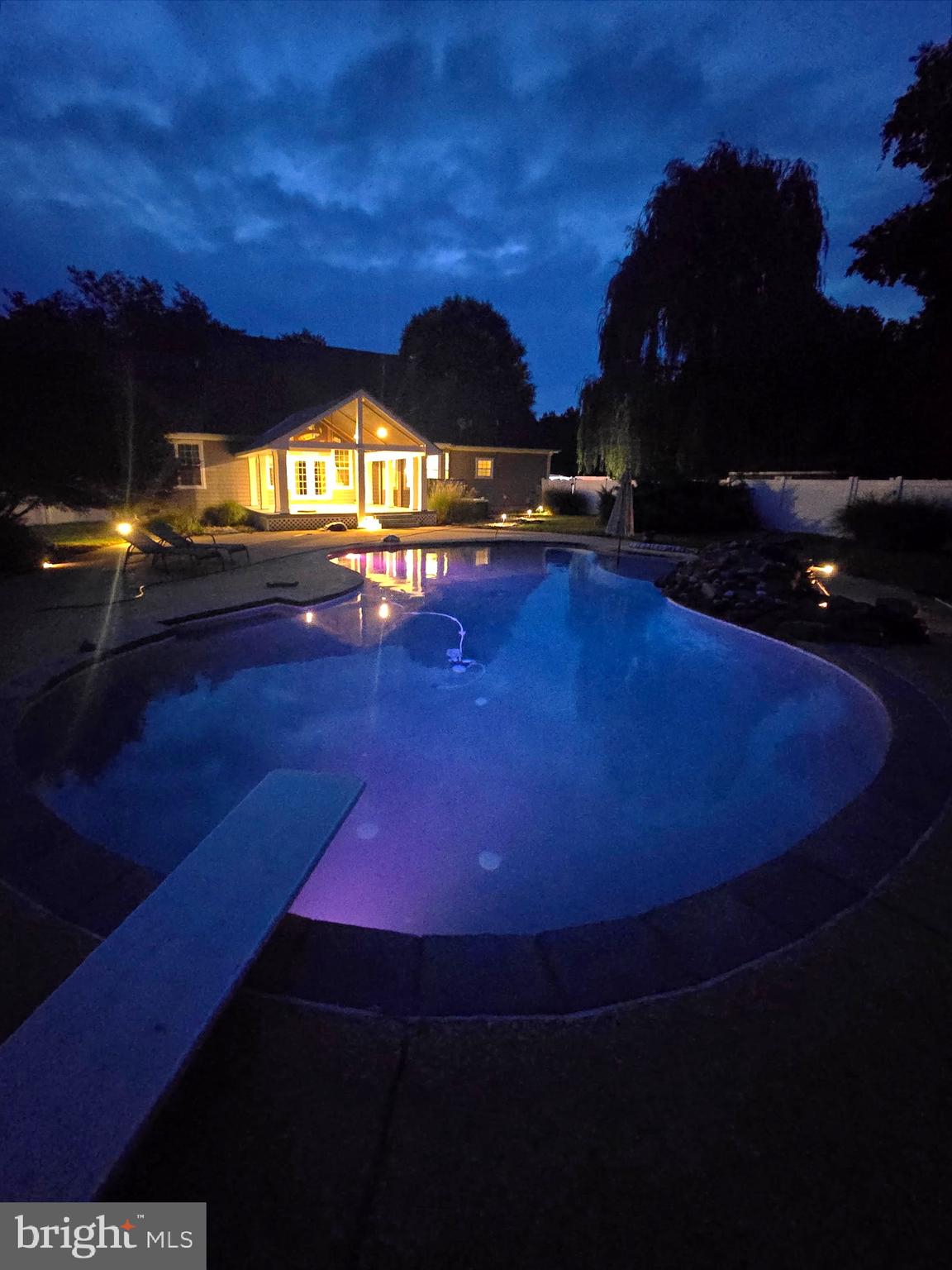 13655 Waverly Point Road Newburg, MD 20664 - Photo 112 of 114 Pool at night with SAM lights