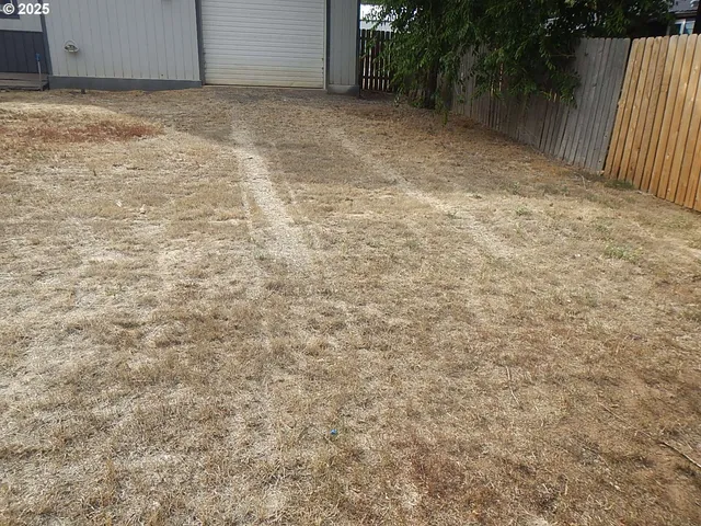 a backyard of a house