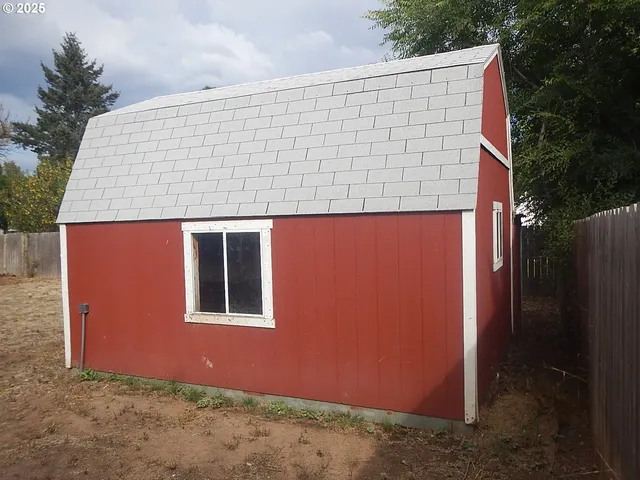 a backyard of a house