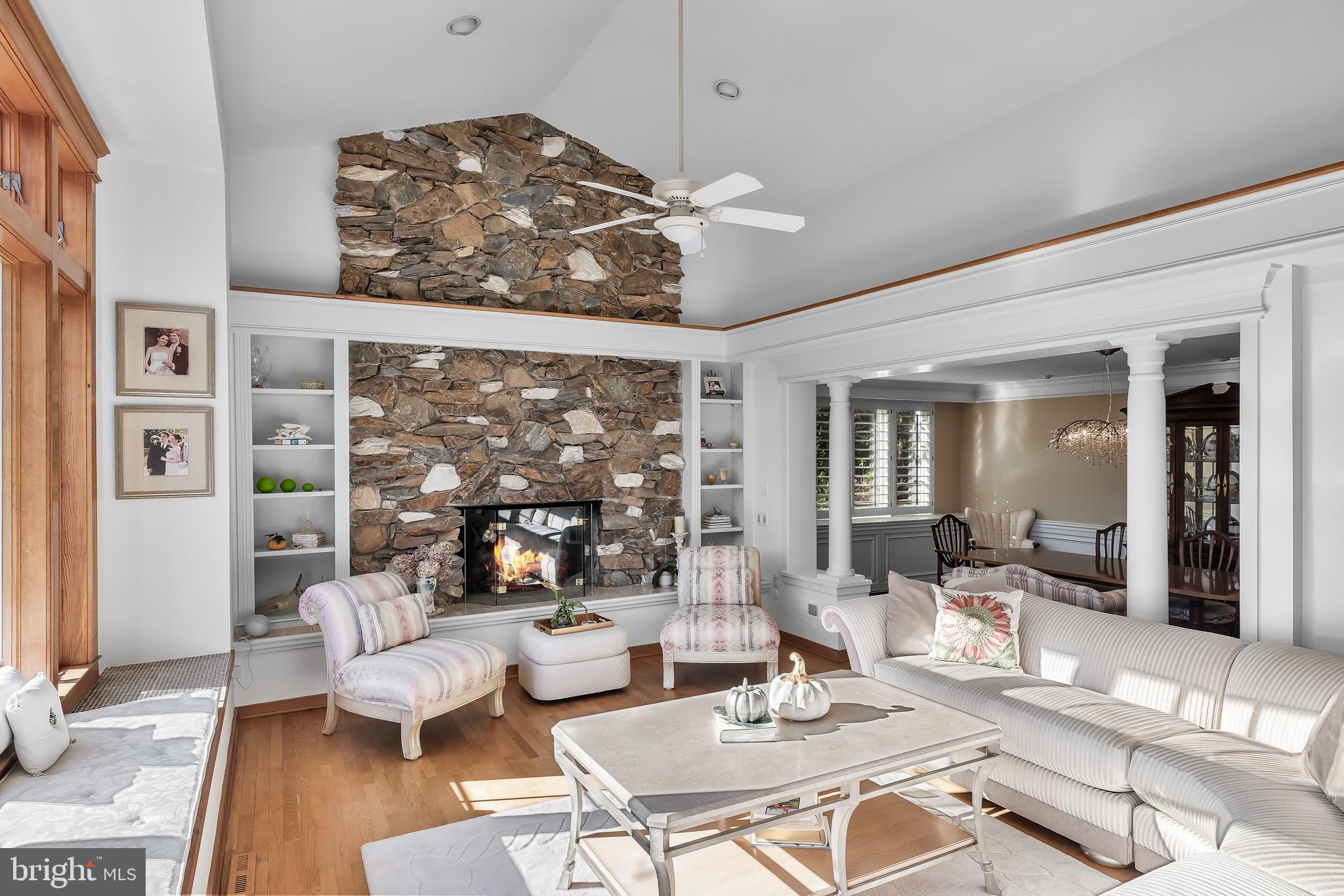 286 Chippewa Trail Medford Lakes, NJ 08055 - Photo 11 of 120 a living room with fireplace furniture and a large window