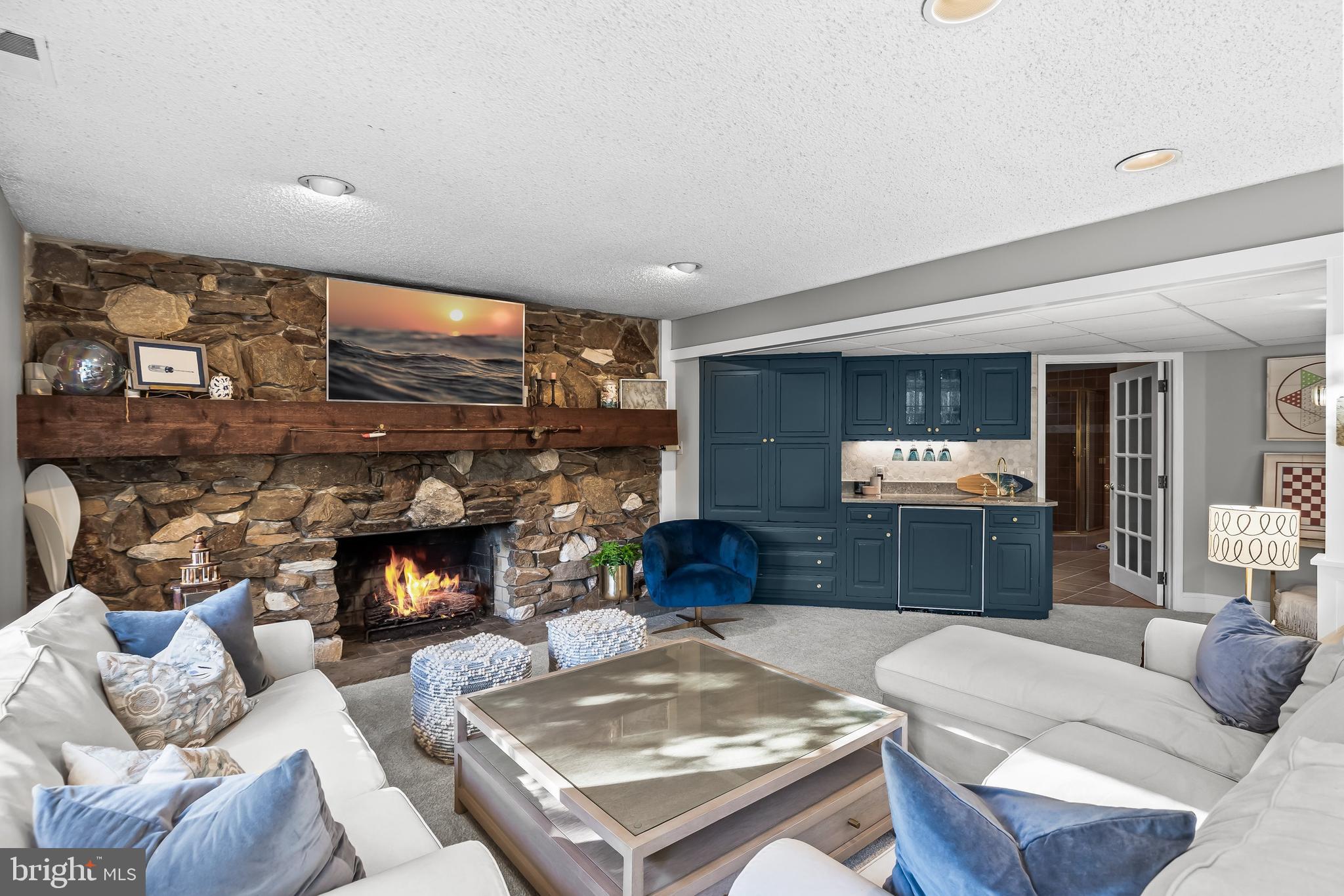 286 Chippewa Trail Medford Lakes, NJ 08055 - Photo 40 of 120 a living room with furniture and a fireplace