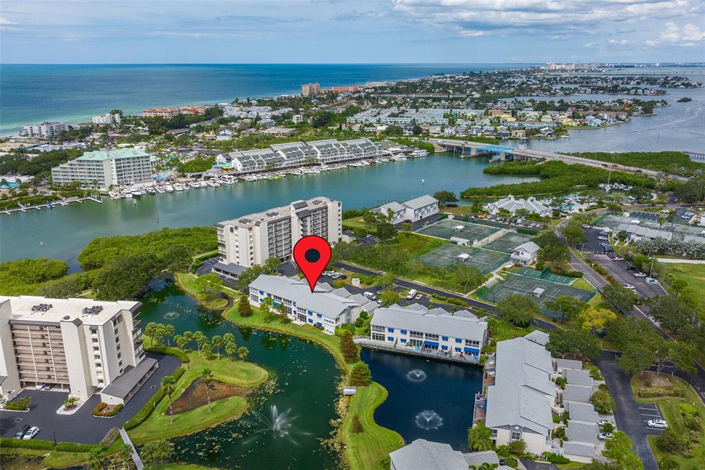 an aerial view of a city