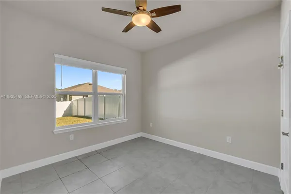 an empty room with a window