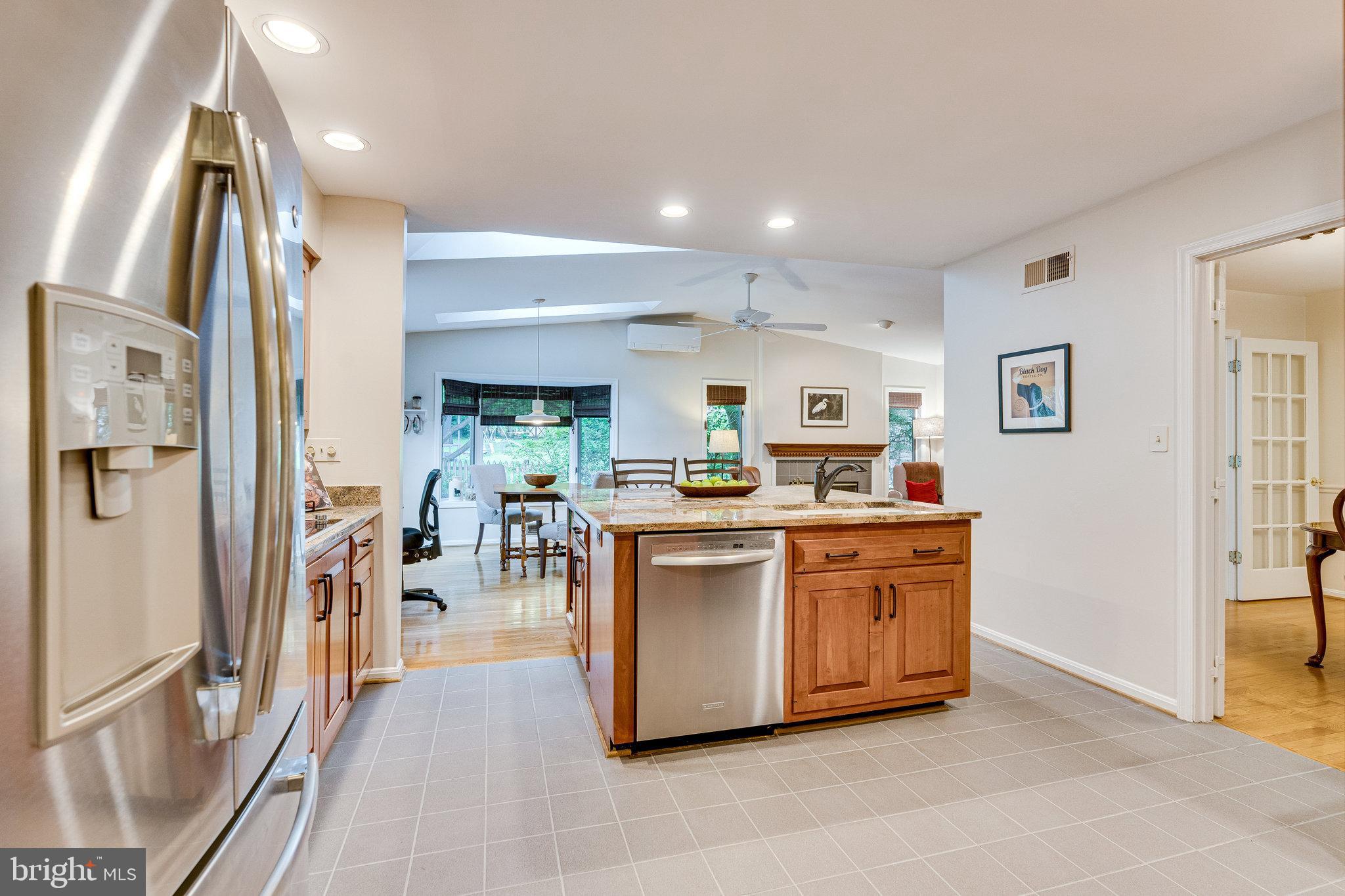 11605 Vale Road Oakton, VA 22124 - Photo 11 of 68 Easy Care Porcelain Tile Floors in Kitchen