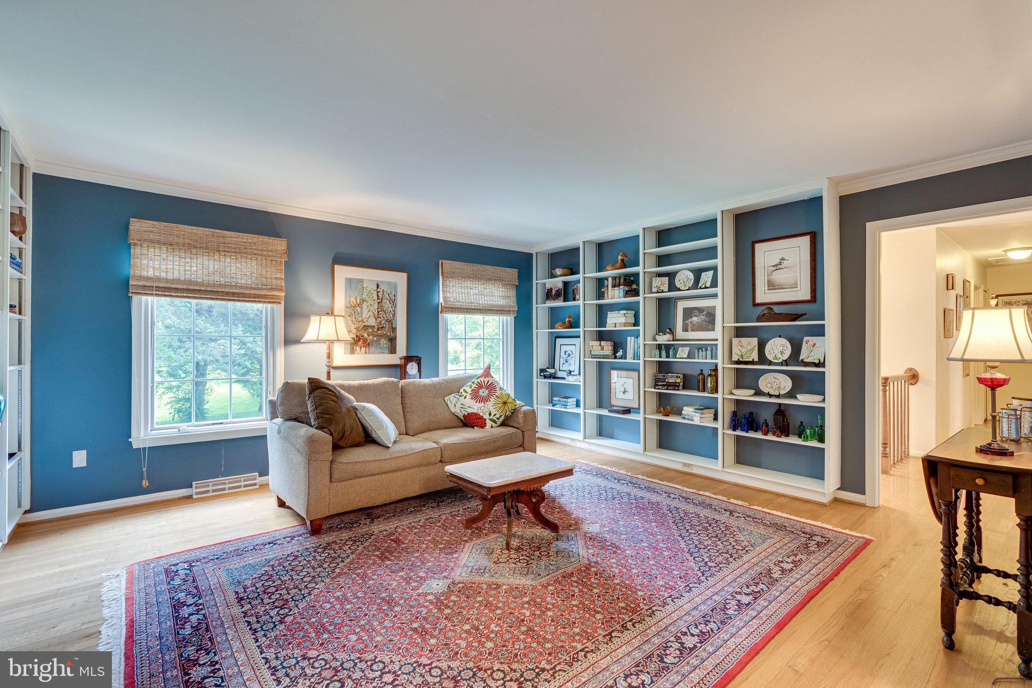 11605 Vale Road Oakton, VA 22124 - Photo 17 of 68 Large Living Room w/Built-in Bookcase