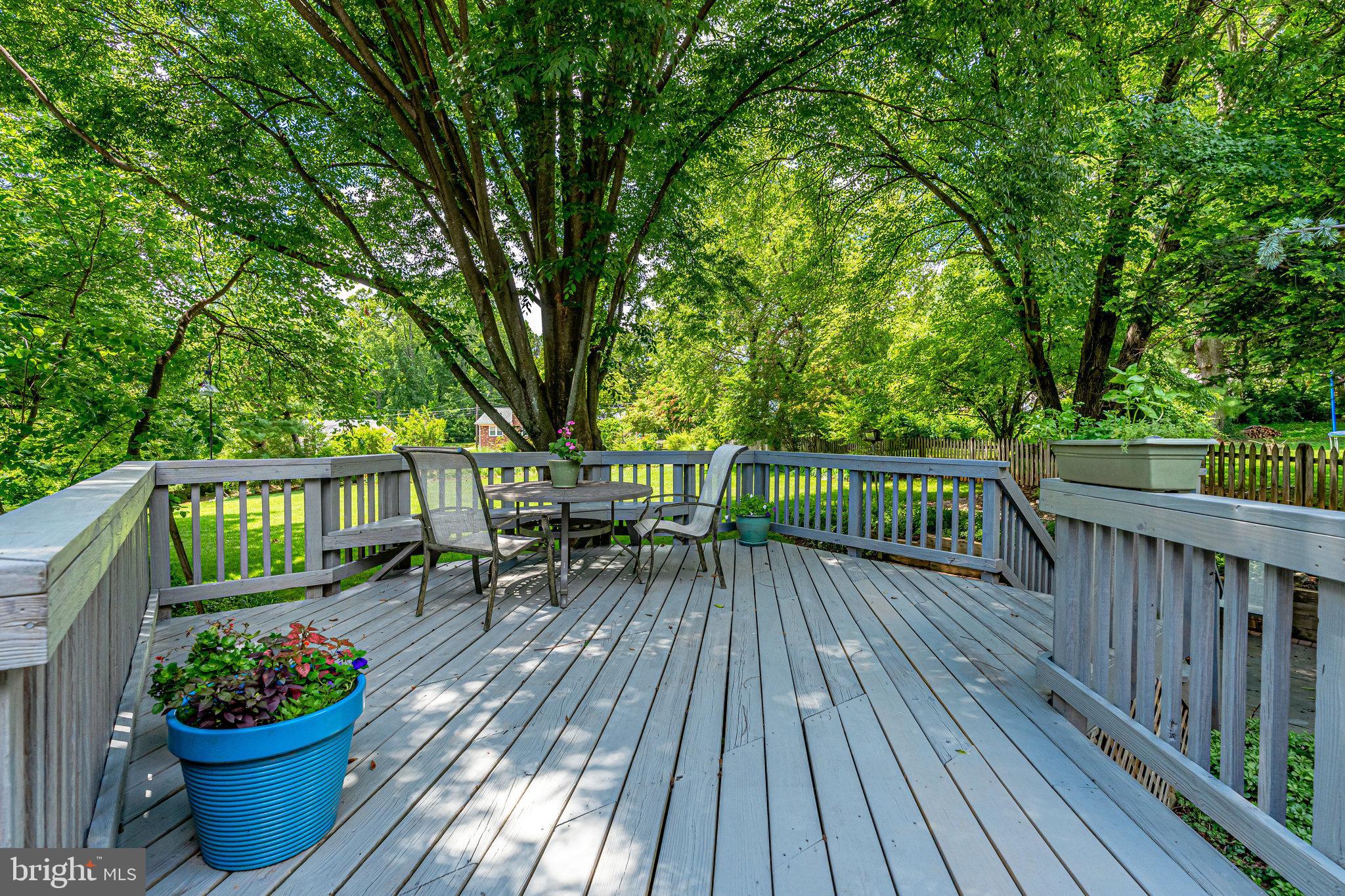 11605 Vale Road Oakton, VA 22124 - Photo 56 of 68 Rear Deck w/ Built-in Bench