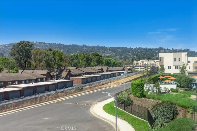 a view of a city from a balcony