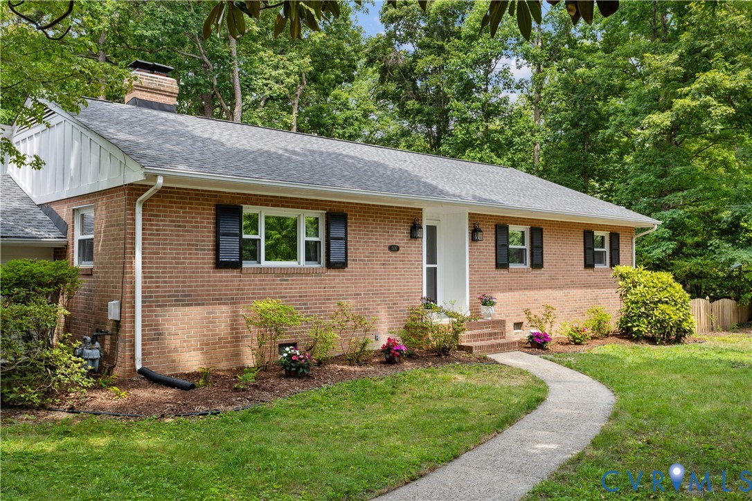 3136 Old Quarry Road Richmond, VA 23225 - Photo 3 of 39 Brick exterior residence featuring a gray shingle