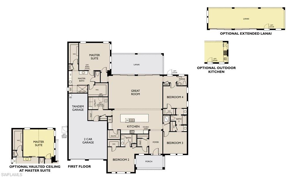 14785 Dockside Lane Naples, FL 34114 - Photo 2 of 50 Representation of third car garage bay location. Bunk room currently used where third car garage bay would go.