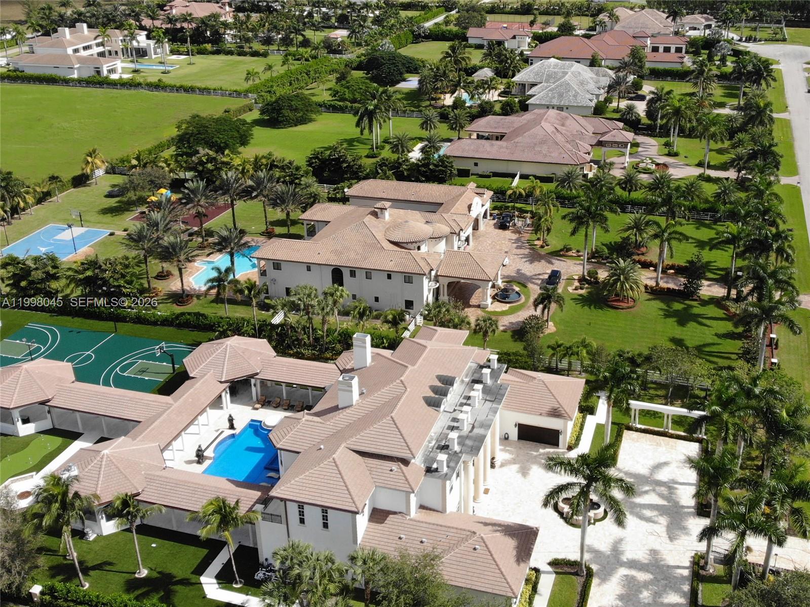 5400 Ascot Terrace Southwest Ranches, FL 33331 - Photo 6 of 13 an aerial view of a swimming pool and outdoor space