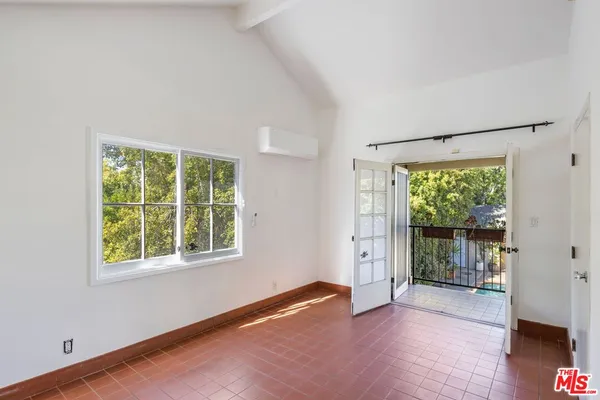 an empty room with a window