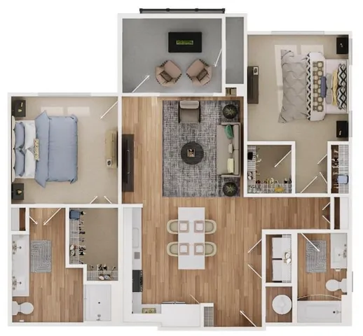a front view of a multi story residential apartment building