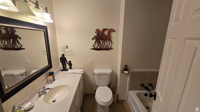 11077 Susan Drive Sandy, UT 84092 - Photo 20 of 20 Bathroom featuring vanity and a garden tub