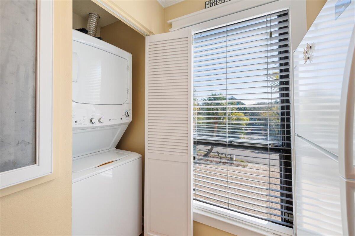 255 Pelican Circle, Unit 3 Inlet Beach, FL 32461 - Photo 37 of 38 a view of a storage & utility room with washer and dryer