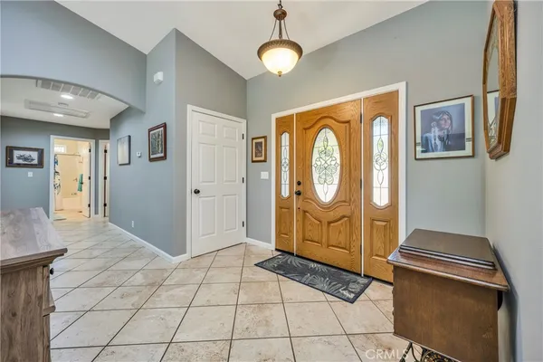 a view of an entryway with sitting area