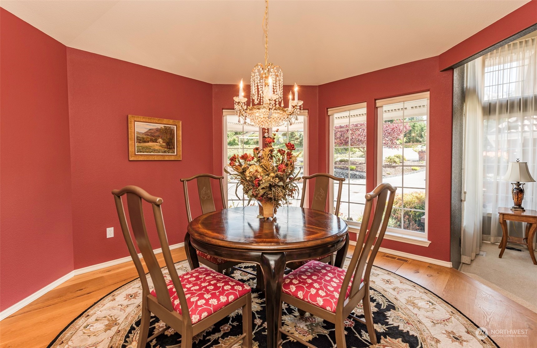 82 Owls Nest Road Sequim, WA 98382 - Photo 14 of 40 a view of a dining room with furniture window and outside view