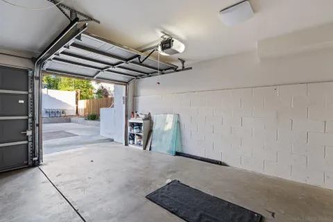a view of a garage