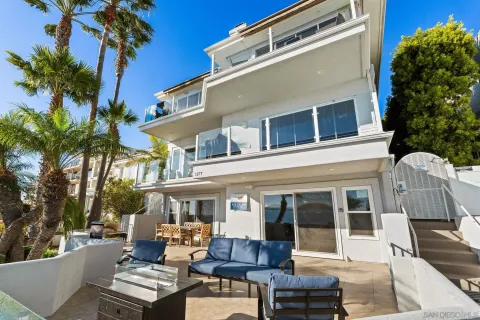 a view of a house with a patio