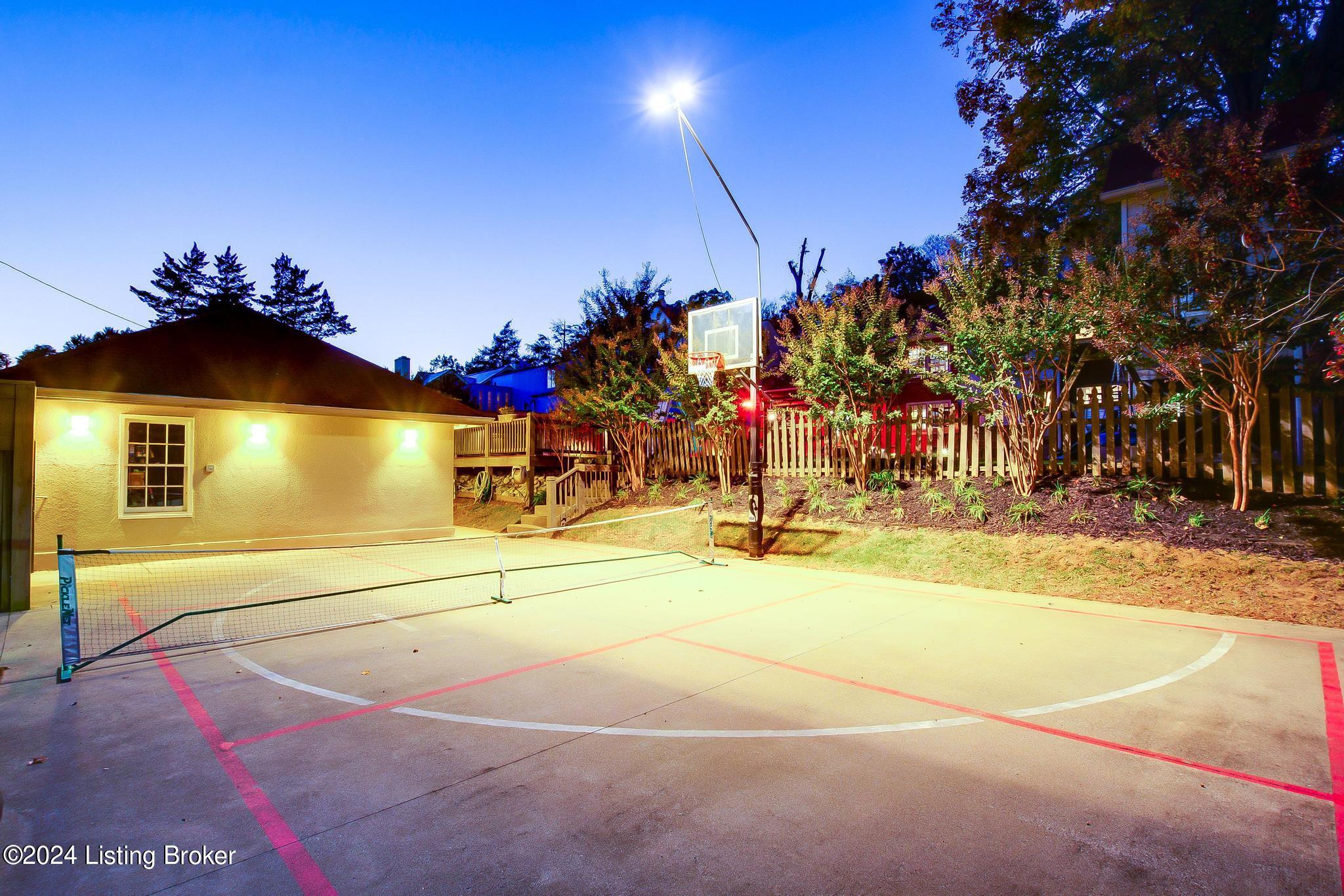 1450 Cherokee Road Louisville, KY 40204 - Photo 9 of 59 A lighted sports court for basketball or pickleball is a fantastic way to ensure year-round fun and exercise.