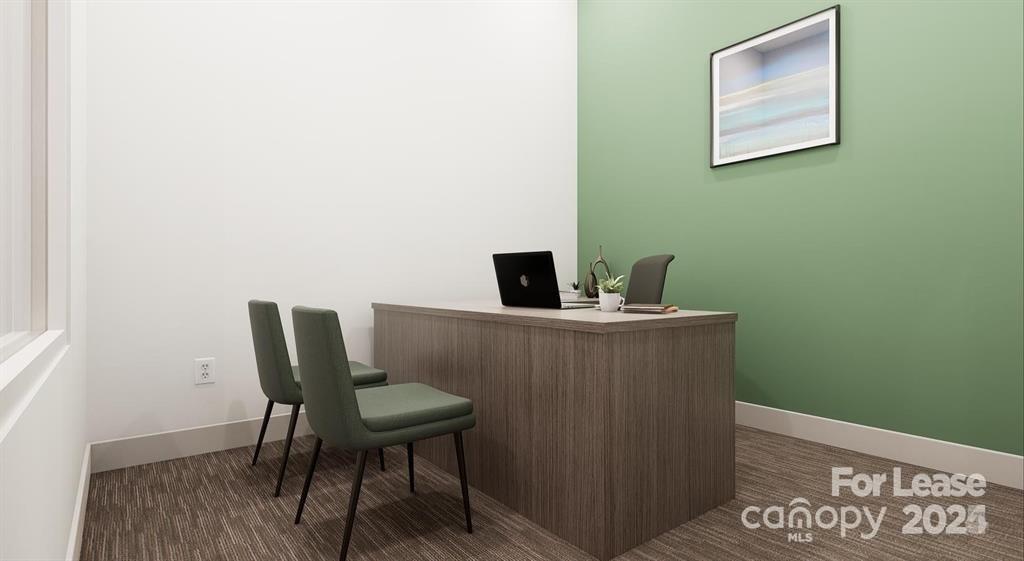 225 Rhyne Road, Unit A1 Charlotte, NC 28214 - Photo 9 of 48 a view of a workspace with furniture and wooden floor