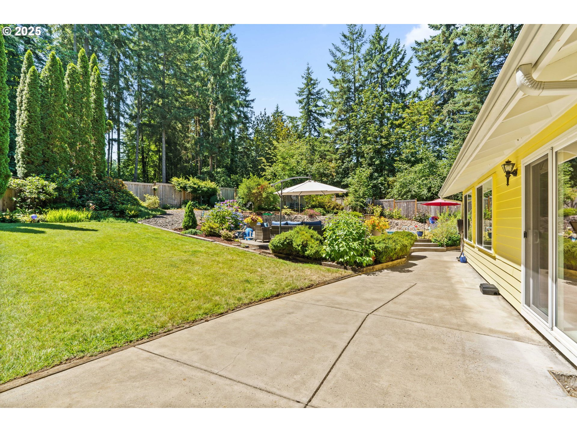 38754 Place Road Fall Creek, OR 97438 - Photo 34 of 48 a view of a backyard with sitting area