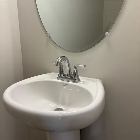 a close view of a sink in a bathroom