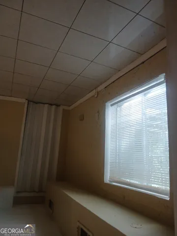 an empty room with a window