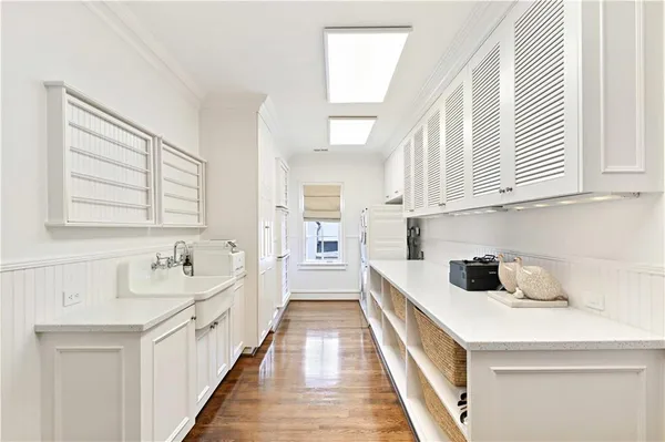 a view of backyard with green space