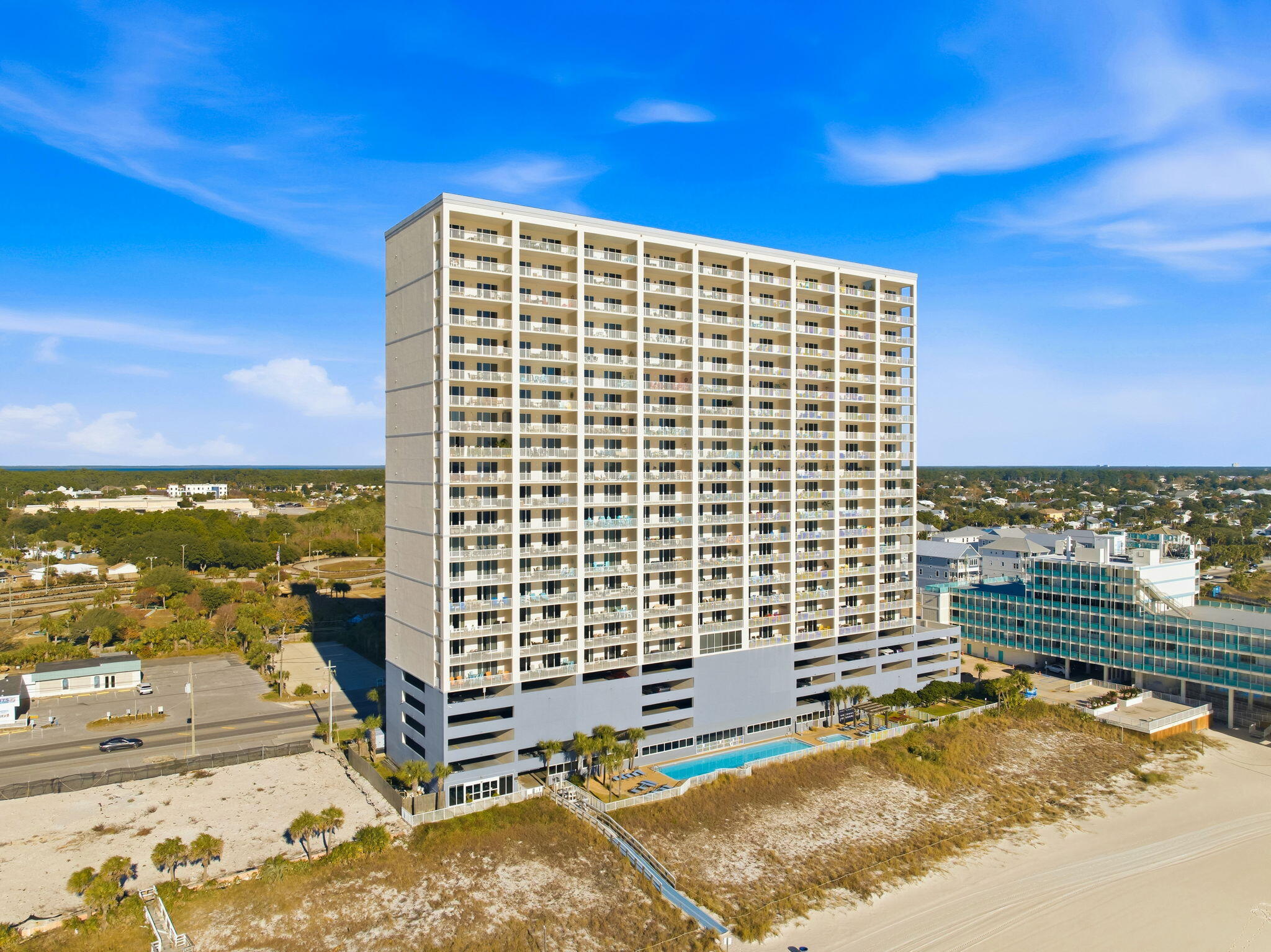 14415 Front Beach Road, Unit 1305 Panama City Beach, FL 32413 - Photo 46 of 47 a view of a balcony with city