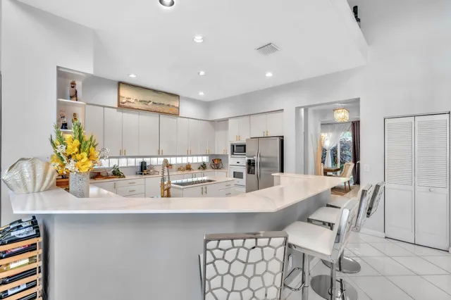 a view of a livingroom with wooden floor