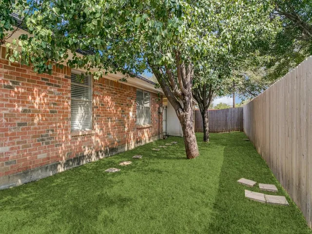 a view of backyard with tree