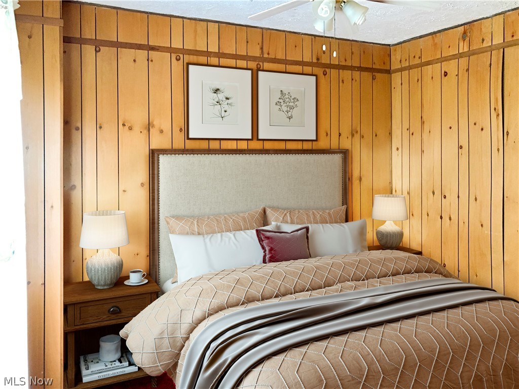 Here's the first floor bedroom VIRTUALLY STAGED as a bedroom.