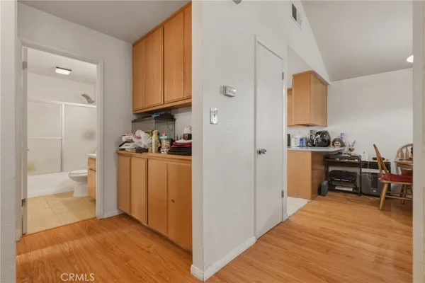 a view of kitchen and utility room