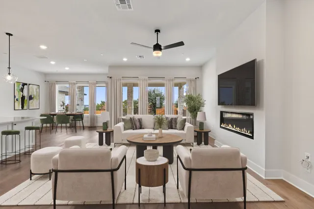 a bathroom with a shower sink and mirror
