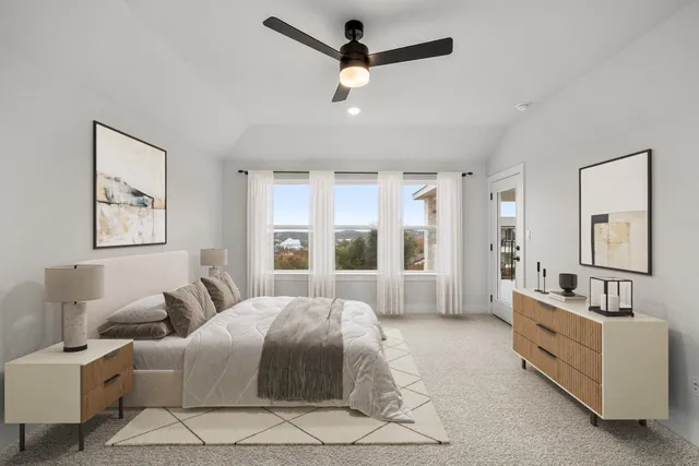 a view of kitchen with refrigerator stove microwave and cabinets