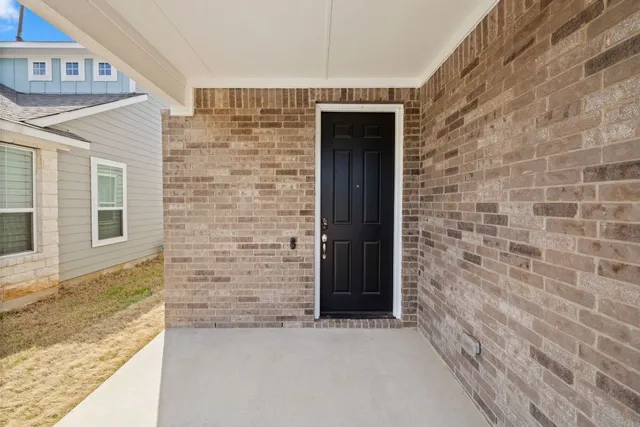 a view of front door of house
