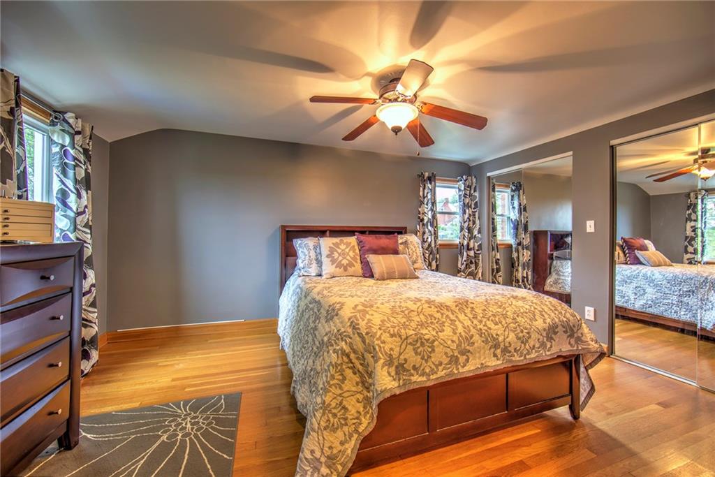 113 Leon Road Green Tree, PA 15220 - Photo 16 of 23 Master Bedroom with deep closets and ceiling fan, included.