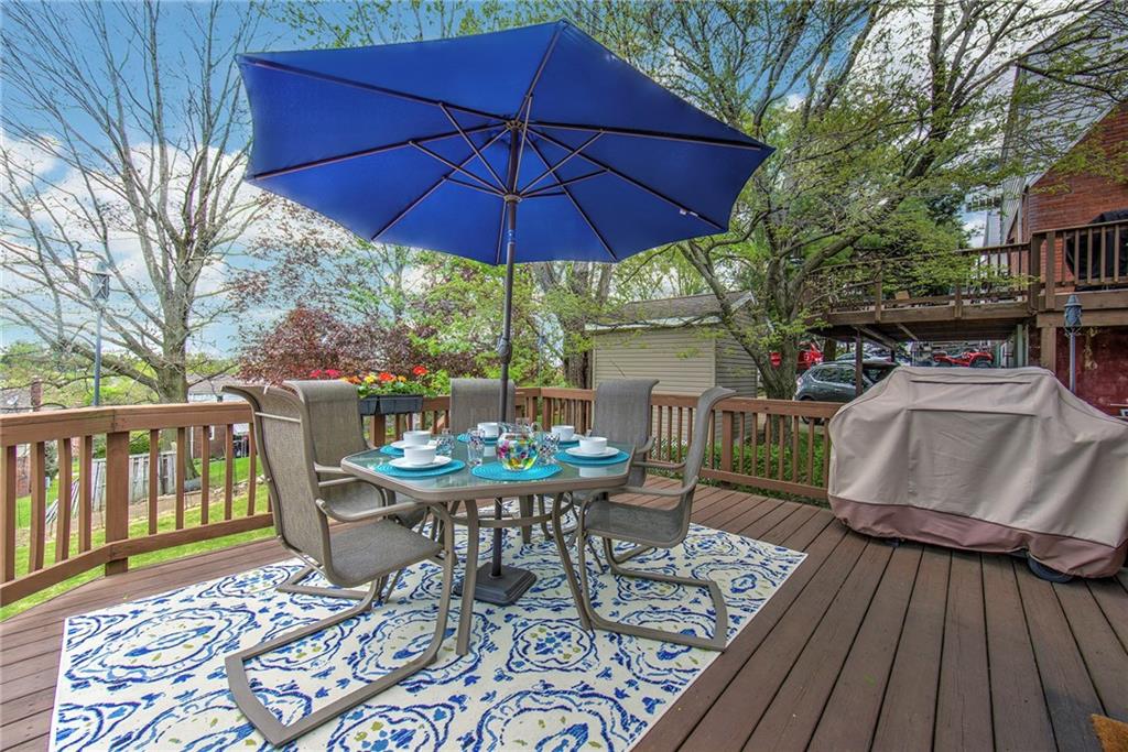 113 Leon Road Green Tree, PA 15220 - Photo 3 of 23 Ready to enjoy outdoor-living? Entertain from an elevated deck overlooking the Greentree skyline or enjoy quiet mornings on your private deck.