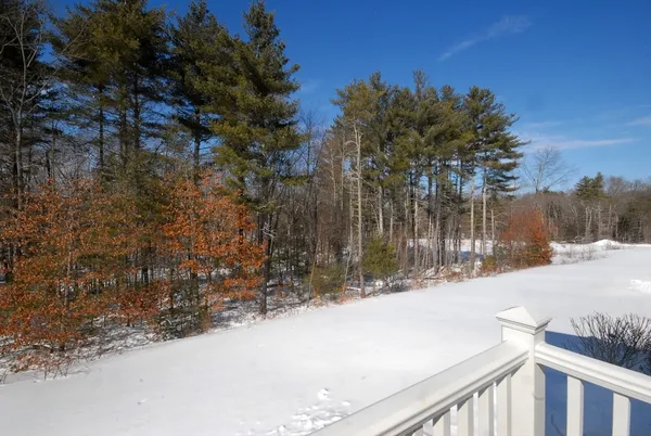 a view of wooden fence and a yard