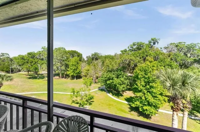 a view of lake from a window