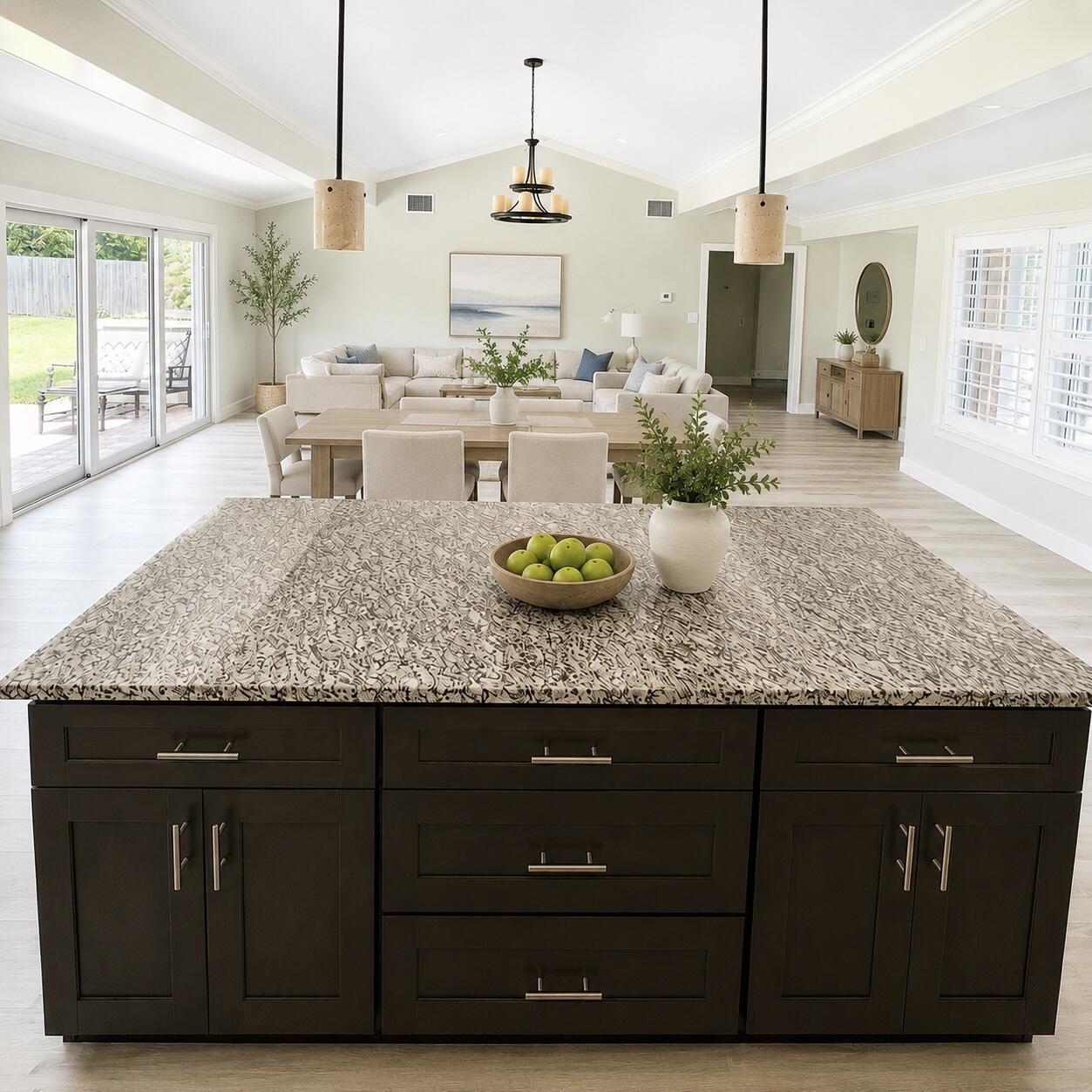 1023 Northwest Spruce Ridge Drive Stuart, FL 34994 - Photo 11 of 33 Island and Gathering (Virtually Staged)