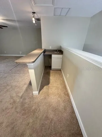 a view of a bathtub in a bathroom