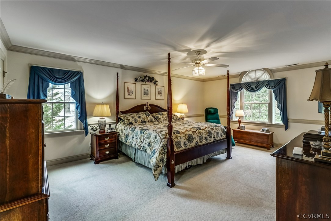 12203 Sylvan Ridge Place Chesterfield, VA 23838 - Photo 23 of 38 Master Bedroom customized with crown molding and c