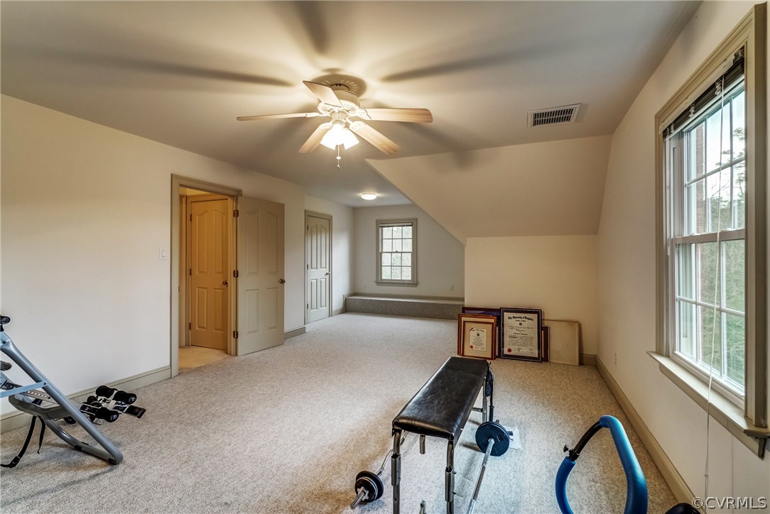 12203 Sylvan Ridge Place Chesterfield, VA 23838 - Photo 32 of 38 Bedroom #5 has closet and ceiling fan.