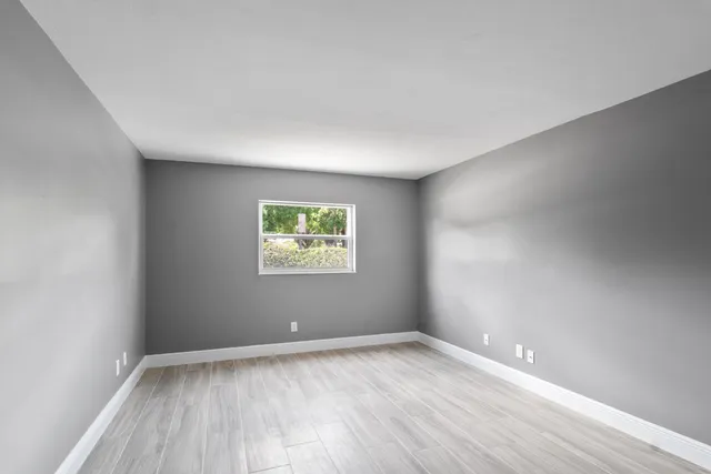 an empty room with a window