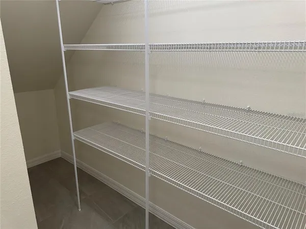 a view of a room with empty racks